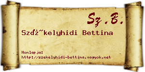 Székelyhidi Bettina névjegykártya