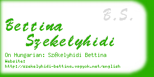 bettina szekelyhidi business card